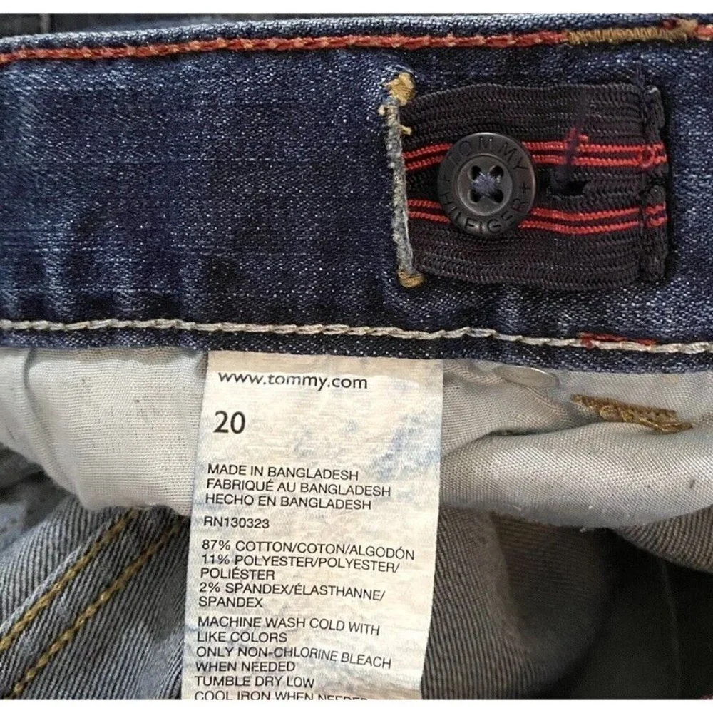 Tommy Hilfiger Boys Revolution Slim Jeans Adjustable Waist Sz‎ 20 Youth Distress